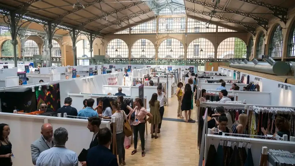 Trade show floor in Paris
